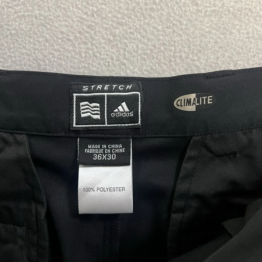 Adidas Golf Chino Pants Men's Size 36x30 Black Climalite Stretch Preppy Golf